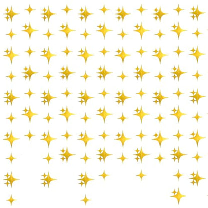 Gold Star Garland Decorations - 52 Feet Double-Sided Hanging Stars for Parties