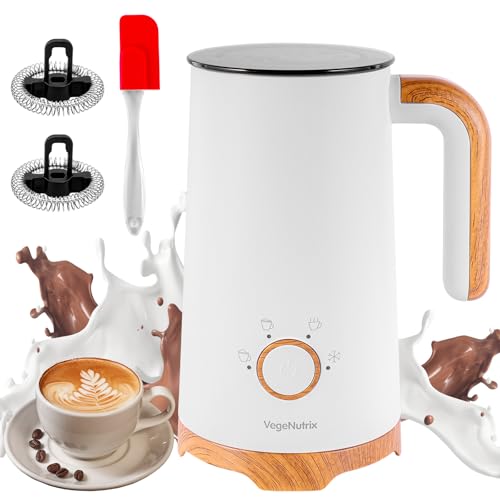 Electric Milk Frother and Steamer 400W - White, Fast Foam & Heating
