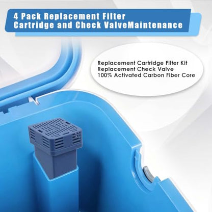 4-Pack Air Purifier Filter Replacement and Check Valve Kit - Maintenance Set