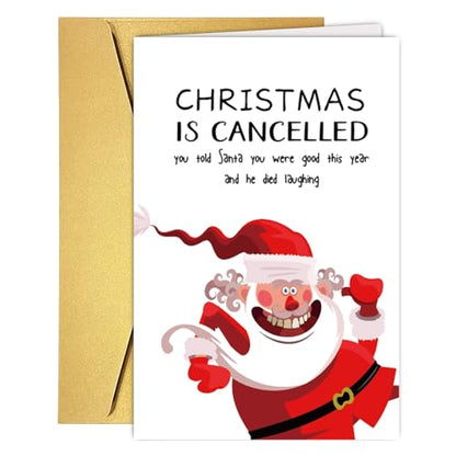 Funny Christmas Greeting Card for Friends and Family - Style D