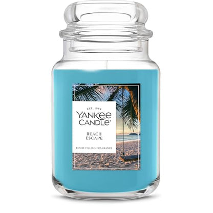Yankee Candle Mid Summer's Night, Scented Candle, 22oz Large Jar with up to 150 Hour Burn, Giftable