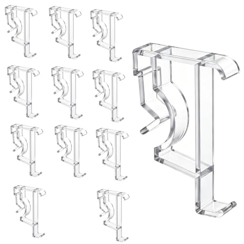 12 Pack 2-Inch Clear Blind Valance Clips - Hidden Window Cover Fasteners