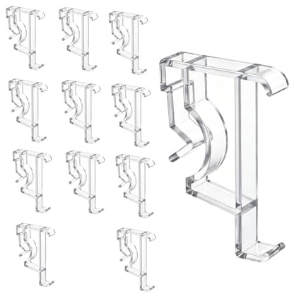 12 Pack 2-Inch Clear Blind Valance Clips - Hidden Window Cover Fasteners