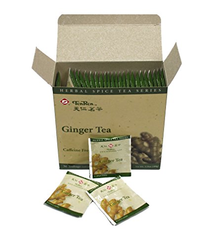 Ten Ren Ginger Tea, Individually Sealed, 50 Teabags