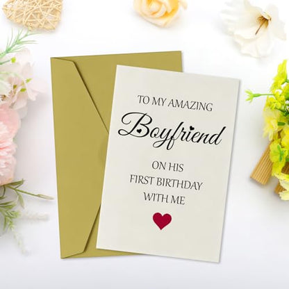 Funny Birthday Card for Boyfriend - Romantic Greeting Card from Girlfriend