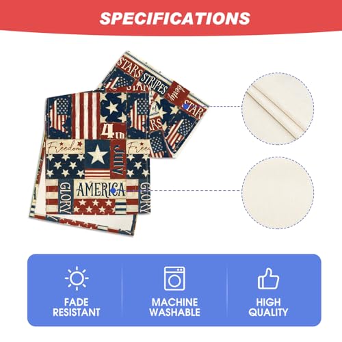 American Flag Table Runner 13x120 Inch for 4th of July Memorial Day Blue Red US Flag Decor