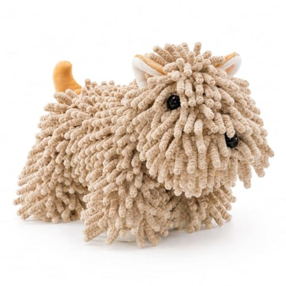 Brown Dog Hand Towel - Puppy Shaped Absorbent Chenille for Bathroom & Kitchen