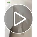 Toilet Brush & Holder Set Wall-Mounted Auto-Close Lid Cream White