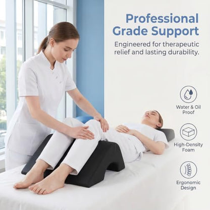 2-in-1 Massage Bolster Wedge with High-Density Foam Support for Therapy & Home Use