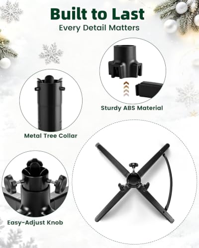 29 Inch Christmas Tree Stand on Wheels for Up to 7.5 FT Artificial Trees with Locking Casters