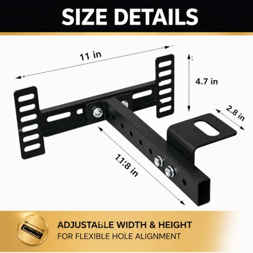 Adjustable Metal Bed Frame Headboard & Footboard Bracket Kit - Rust-Resistant Steel