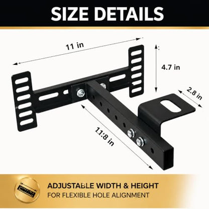 Adjustable Metal Bed Frame Headboard & Footboard Bracket Kit - Rust-Resistant Steel