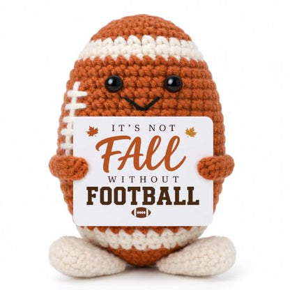 Football Gift for Fans - Fall Season Handmade Crochet Football Keepsake
