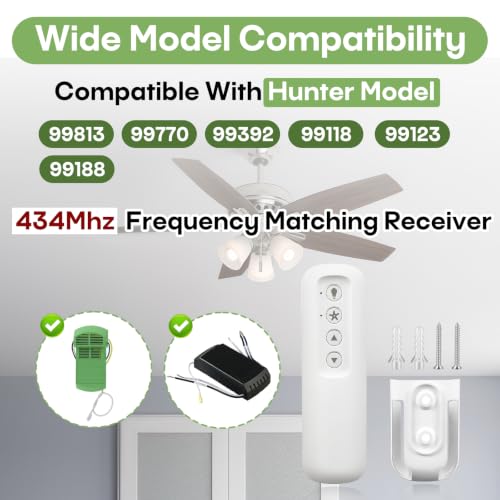 Universal Ceiling Fan Remote Control for Hunter Fans - 99813 Compatible