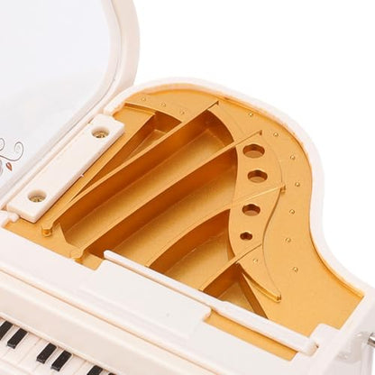 Mini Hand Crank Music Box - Lifelike Grand Piano Decor, No Batteries