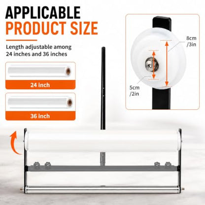 Adjustable Carpet Protection Film Applicator 24-36 Inch Rollers for Floors