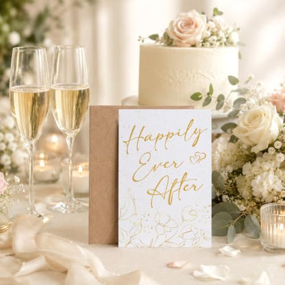 Wedding Congratulations Card for Couples - Romantic Gift with Envelope - Variation of Wedding