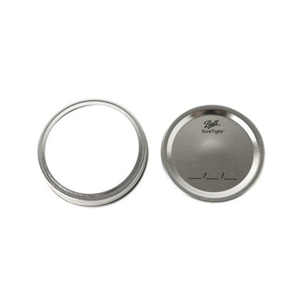 Ball - 16oz Wide Mouth Jars with Lids & Bands 12 Pack Jars, Large Glass Mason Jar for Food Storage with airtight Lid, 0.125 Gallon Glass Jar with Lid and Bands, Set of 12