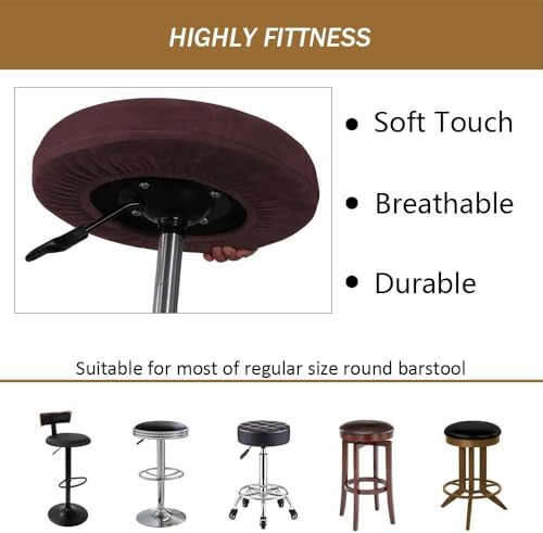 22-24 Inch Round Bar Stool Cover Seat Protector for Chairs, Washable, Easy to Install (Variation of THIS listing)