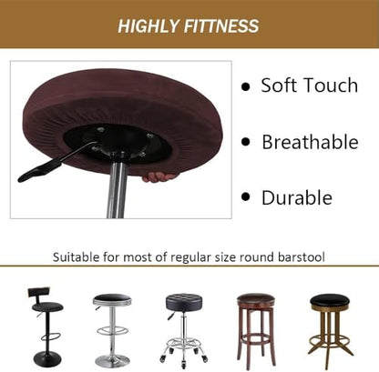22-24 Inch Round Bar Stool Cover Seat Protector for Chairs, Washable, Easy to Install (Variation of THIS listing)