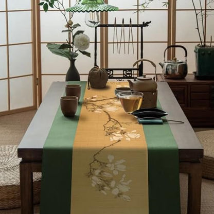 Asian Style Bamboo Table Runner - Magnolia / 12x72 Inch Zen Decor