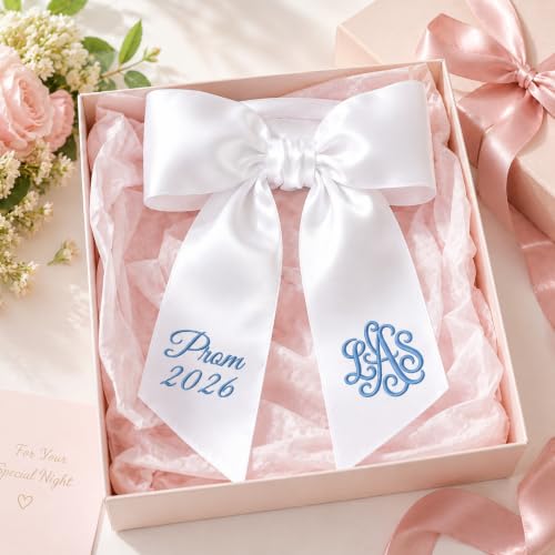Personalized Monogram Prom Bouquet Sash with Embroidery - Variation 7