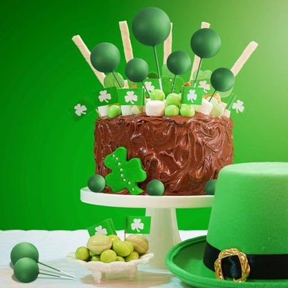 Dark Green Cake Topper Balls 20 Pcs for Birthday Party Decorations