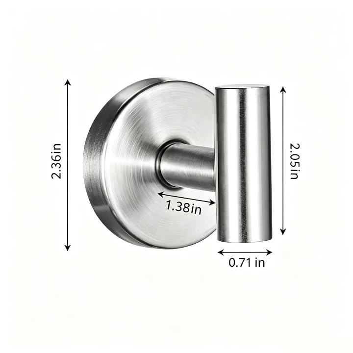No-Drill Reusable Towel Hooks Set of 2 for Bathroom & Kitchen