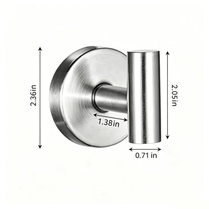 No-Drill Reusable Towel Hooks Set of 2 for Bathroom & Kitchen