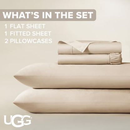 Cotton King Sheet Set - Cream / King Size 4 Piece Bed Sheets