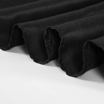 Rectangle Tablecloth 60x120 Inch Washable Polyester for Wedding Party Dining - 12 Pack Black