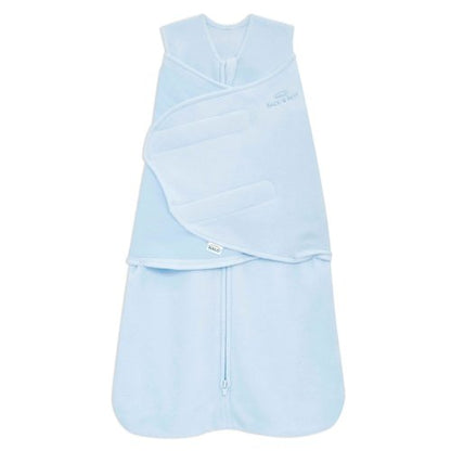 HALO Micro-Fleece Sleepsack - 3-Way Adjustable Swaddle Blanket for Newborns | Baby Blue, TOG 3.0, 0-3 Months