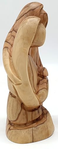 Hand Carved Olive Wood Nativity Scene - Holy Family Figurines for Christmas Decor