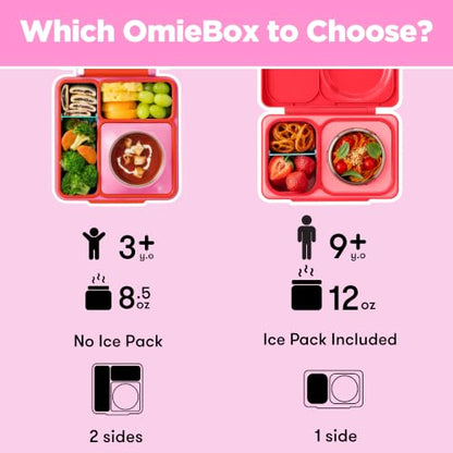 Kids Insulated Leakproof Bento Lunch Box with Food Jar - Pink Berry, 8.5 oz, Pack of 2