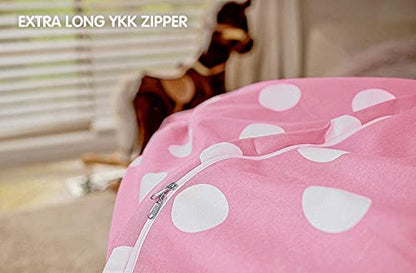 Pink Dot Wekapo Stuffed Animal Storage Bean Bag Chair Cover - XX-Large Kids