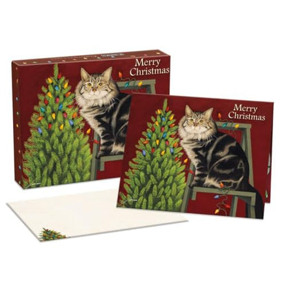 Boxed Christmas Cards Set with Holiday Artwork and Envelopes - 18 Count