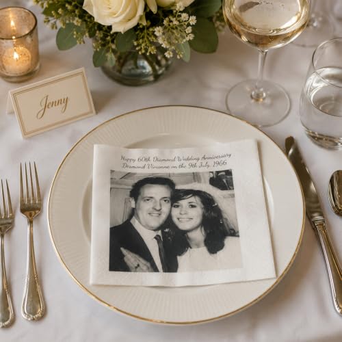 Personalized Cocktail Napkins - Custom Logo & Text Bulk Pack for Party Wedding
