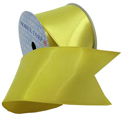 2-1/4 Inch Satin Wired Ribbon for Gift Wrapping Wedding Christmas Decor Lime