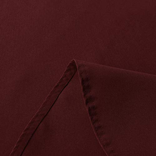 sancua Rectangle Tablecloth - 54 x 54 Inch - Stain and Wrinkle Resistant Washable Polyester Table Cloth, Decorative Fabric Table Cover for Dining Table, Buffet Parties and Camping, Burgundy