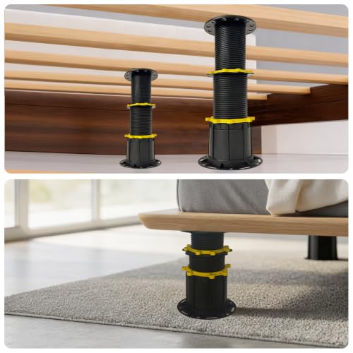Adjustable Bed Support Legs 6.6-15.4 Inches - 2 Pack All Heights in One