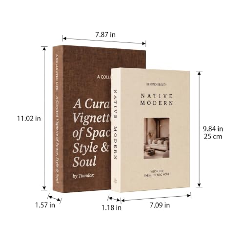 Decorative Linen Faux Books with Hidden Storage - Set of 2 for Home & Shelf