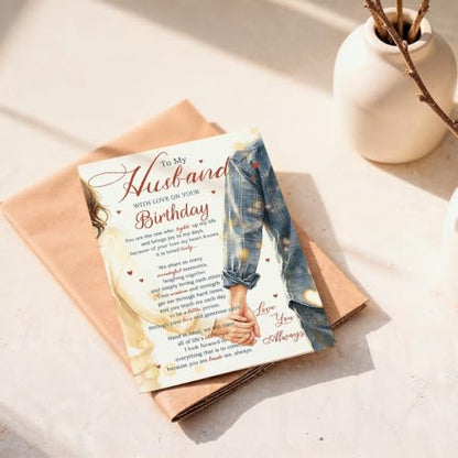 Romantic Birthday Card for Husband from Wife ZC-084 - Love & Appreciation
