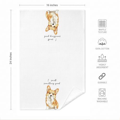 Funny Corgi Dog Towel Set of 2 for Bathroom Decor - Corgi 2