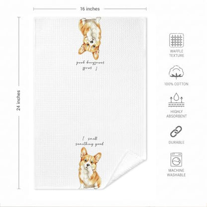 Funny Corgi Dog Towel Set of 2 for Bathroom Decor - Corgi 2