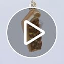 Pecan Pie Christmas Ornament - Hand-Painted Blown Glass Holiday Decor