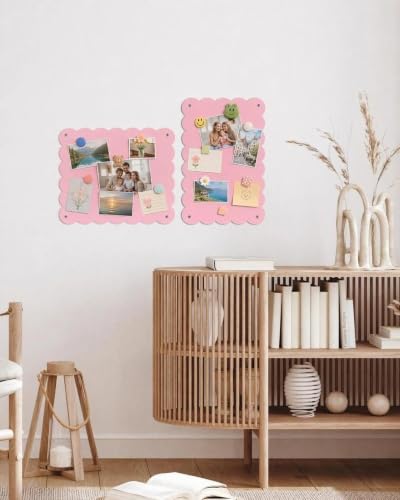 Pink Magnetic Board 10.2 x 14.2 Inches for Desk and Wall Organizer