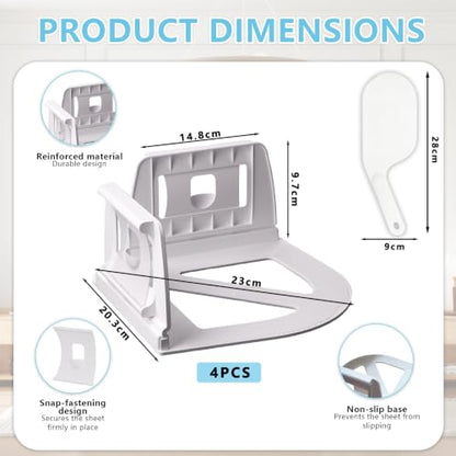 Bed Sheet Holders for Corners 4 Inch Secure Fit Mattress Clips