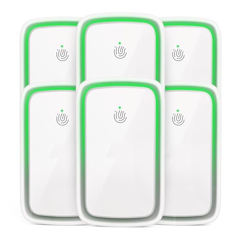 Negative Ion Air Purifiers Plug In 6 Pack - White, Adjustable Modes