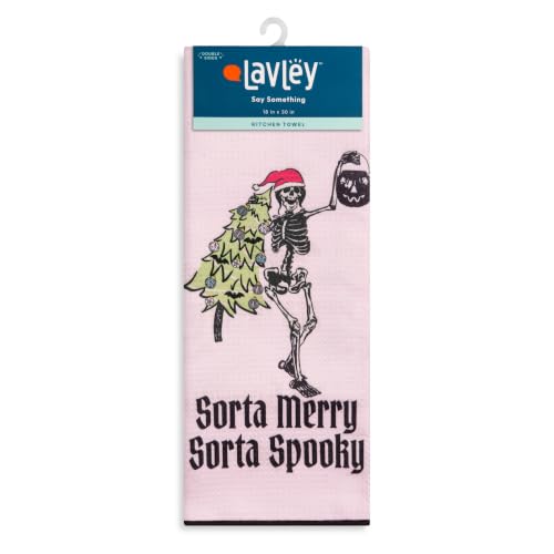 Sorta Merry Sorta Spooky Christmas Halloween Microfiber Kitchen Towel - Variation of THIS listing