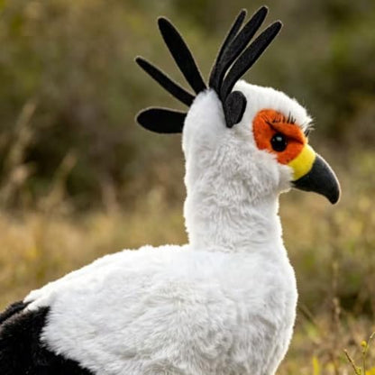 12-Inch Realistic Secretary Bird Plush Stuffed Animal for Home Decor and Gift